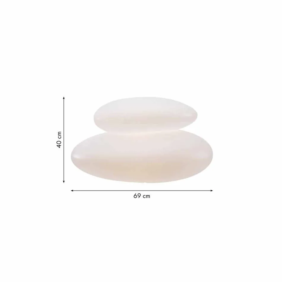 Rock-förmige Außen- oder Innenlampe, modernes farbiges Design - Sassostar Viadurini