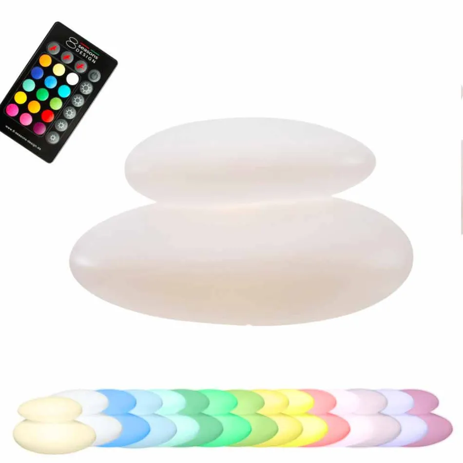 Rock-förmige Außen- oder Innenlampe, modernes farbiges Design - Sassostar Viadurini