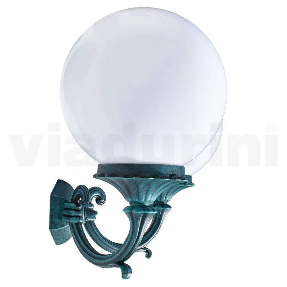 Gartenlampe mit 2 Acryllichtern und Aluminiumstruktur - Trovanero Viadurini