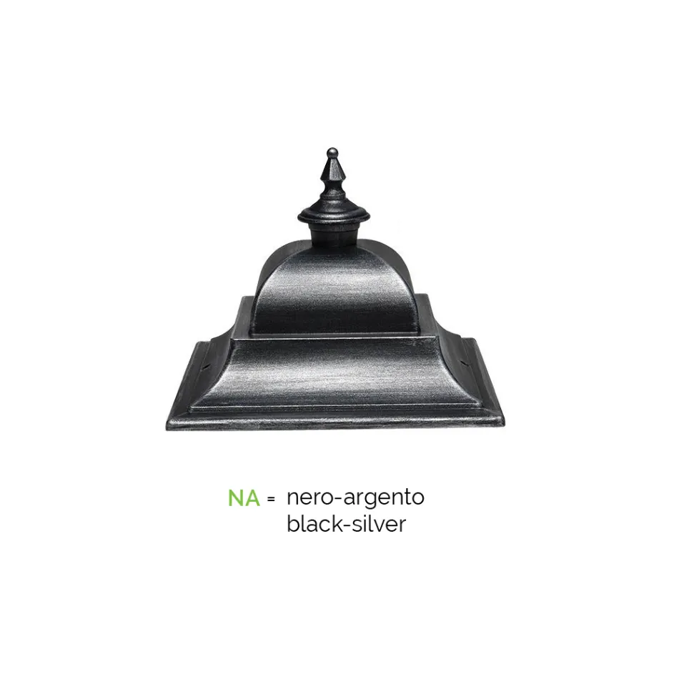 Vintage Steh-Gartenlampe aus Aluminium, hergestellt in Italien – Bonaria Viadurini