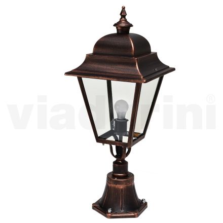 Vintage Steh-Gartenlampe aus Aluminium, hergestellt in Italien – Bonaria Viadurini