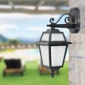 Gartenlampe aus anthrazitfarbenem Aluminium und sandgestrahltem Glas - Elric