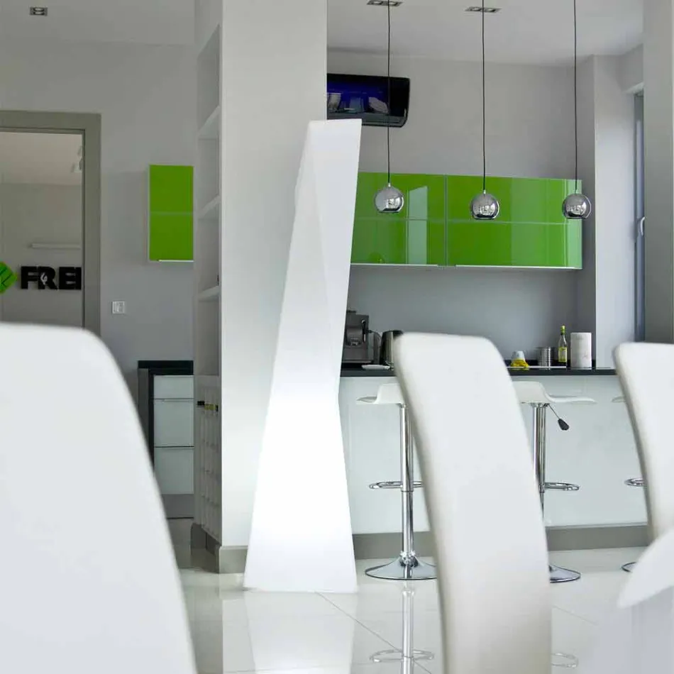 Helle weiße Prisma Slide Manhattan-Innenlampe hergestellt in Italien Viadurini