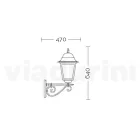 Außenwandleuchte aus Aluminium und transparentem Glas - Alchemist Viadurini