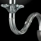 Wandlampe mit zwei Leuchten in Ivy Glas und Kristall, hergestellt in Italien Viadurini