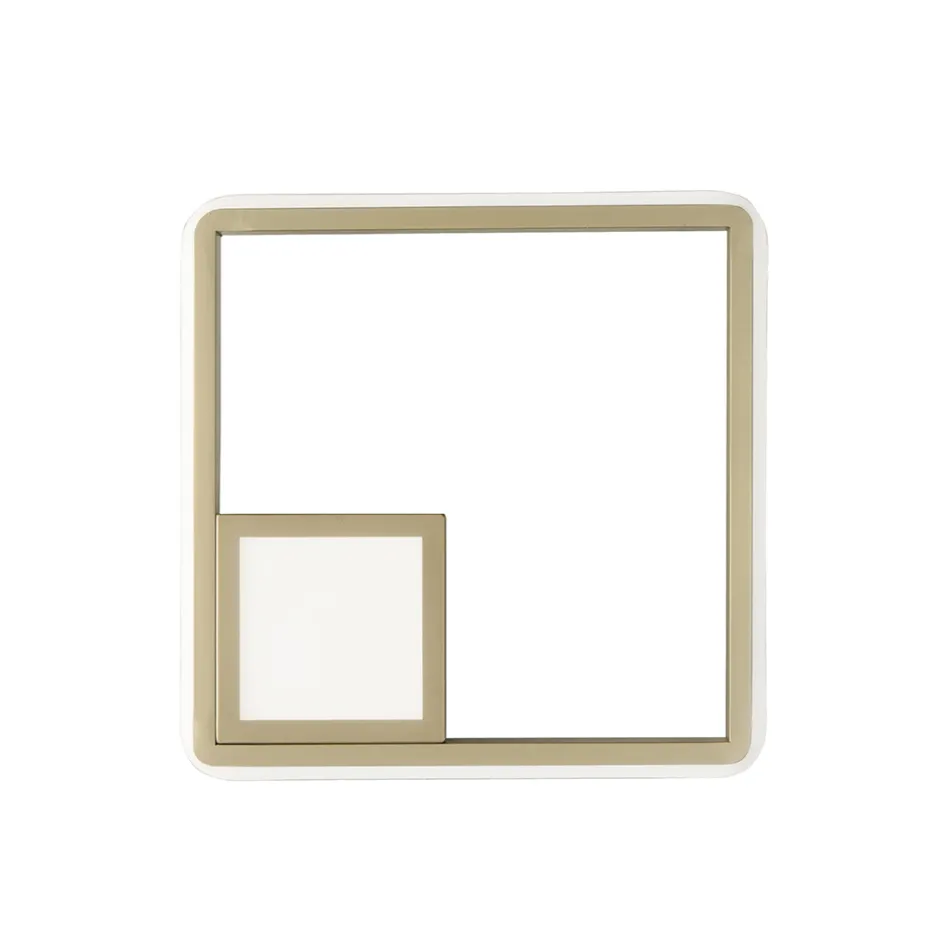 Wandleuchte mit LED aus lackiertem Metall mit Gold-Finish - Formal Viadurini