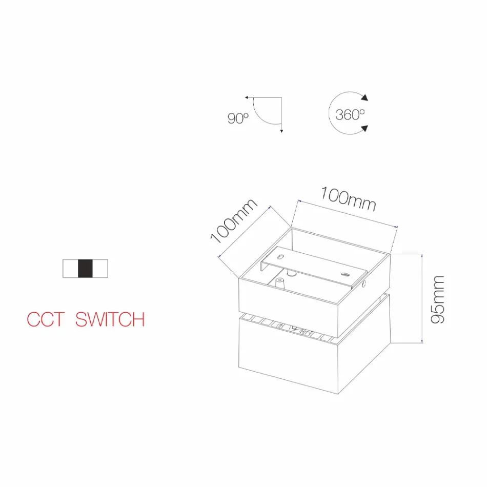 Dekorative Wandleuchte Led 14W aus weißem oder schwarzem Aluminium - Vernon Viadurini