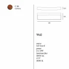 Moderne Design Wandlampe aus Stahl Ø50xh.3,5xsp.10 cm Eldora Viadurini