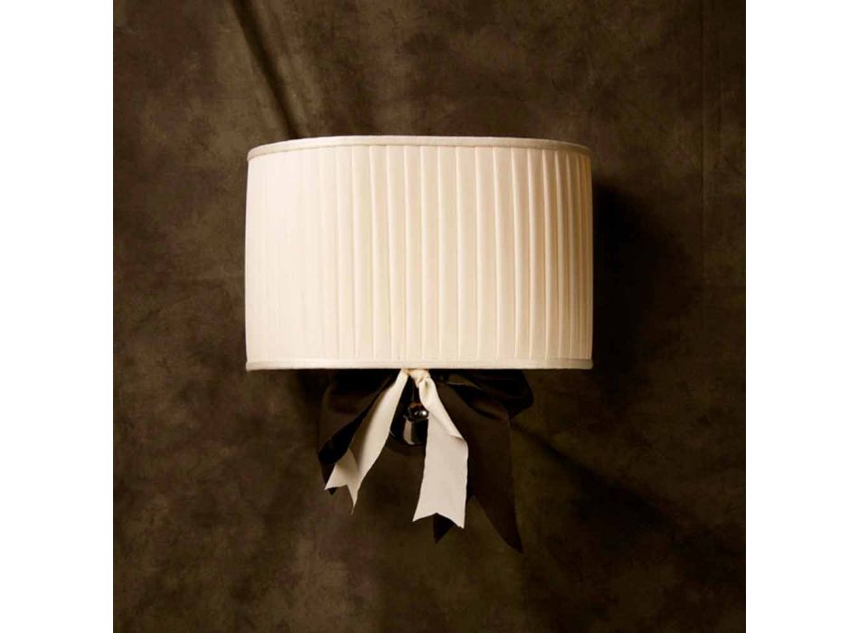 Chanel Vintage Design Wandlampe aus elfenbeinfarbener Seide Viadurini