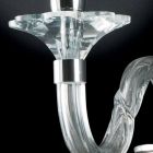 Designer Wandlampe in Ivy Glas und Kristall, made in Italy Viadurini