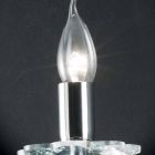 Designer Wandlampe in Ivy Glas und Kristall, made in Italy Viadurini