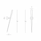 Wandleuchte aus lackiertem Metall mit integrierter LED Made in Italy - Throne Viadurini