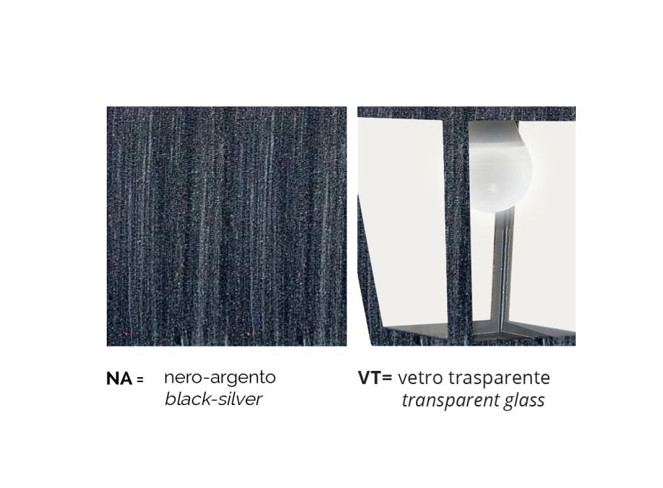 Außenwandleuchte aus Aluminium, hergestellt in Italien, Aquilina Viadurini