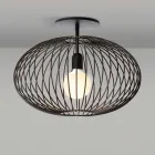 Moderne Deckenlampe aus lackiertem Stahl, Ø48xH 35 cm, Heila Viadurini