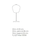 Handgefertigte venezianische Tischlampe aus mundgeblasenem Glas - Dalia Balloton Viadurini