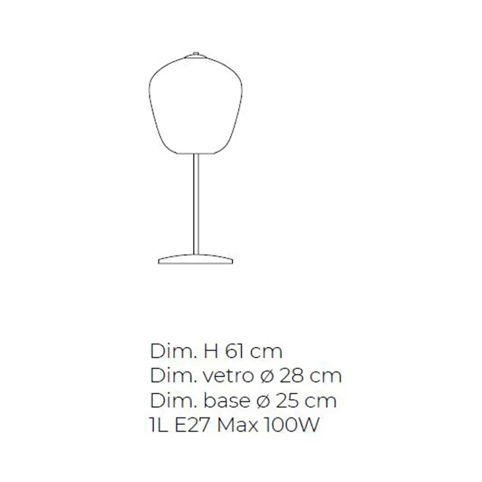 Handgefertigte venezianische Tischlampe aus mundgeblasenem Glas - Dalia Balloton Viadurini