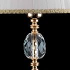 Klassische Tischlampe aus Kristall und Glas Belle, made in Italy Viadurini