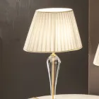 Klassische italienische handgefertigte Tischlampe und Lampenschirm aus Glas - Rapallo Viadurini