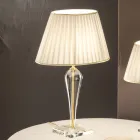 Klassische italienische handgefertigte Tischlampe und Lampenschirm aus Glas - Rapallo Viadurini