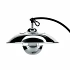 Tischlampe mit Struktur aus Eiche und Metall Made in Italy - Lumetto Viadurini