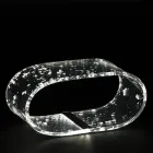 Tischlampe aus Acrylglas und Blattgold, Silber oder Kupfer - Gnassi Viadurini