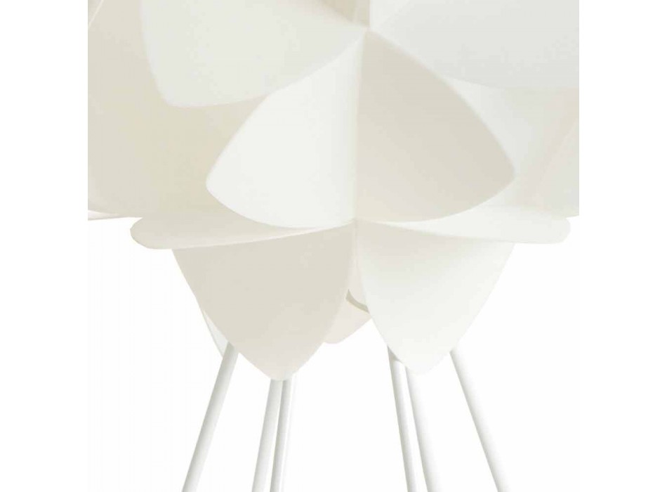 Tischlampe im modernen Design perlweiß, Kaly Durchmesser 46 cm Viadurini