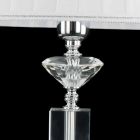 Design Tischlampe in Ivy Glas und Kristall, made in Italy Viadurini