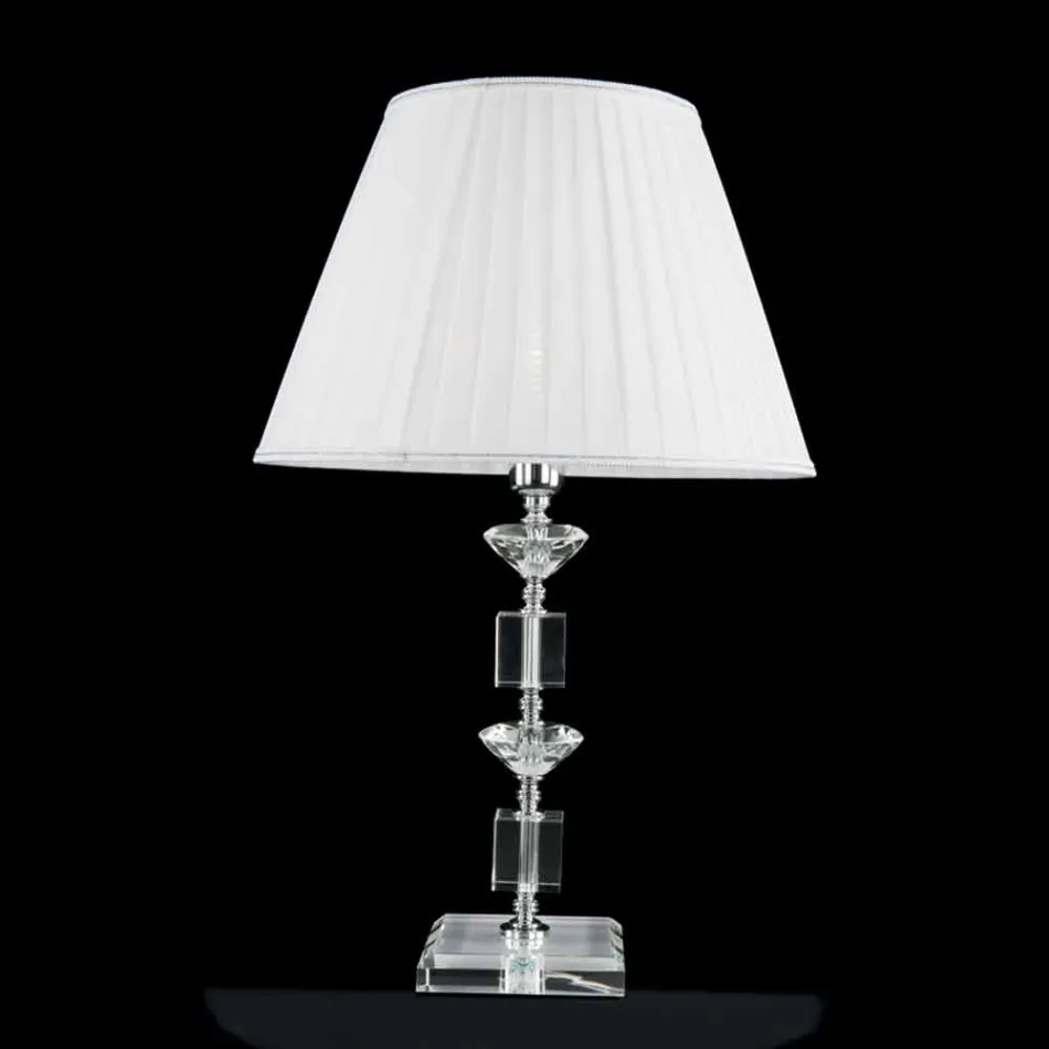 Design Tischlampe in Ivy Glas und Kristall, made in Italy Viadurini