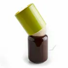 Keramische Tischlampe im modernen Design, hergestellt in Italien, Asien Viadurini