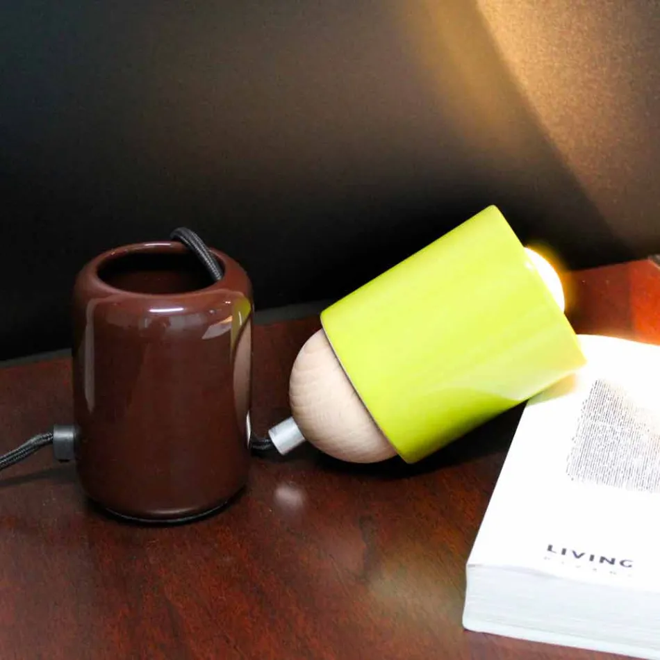 Keramische Tischlampe des modernen Designs hergestellt in Italien Asien Viadurini