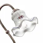 Vintage Handwerker handbemalte Keramik Eisen Tischlampe - Chieti Viadurini