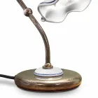 Tischlampe Eisen Keramik handbemalt Vintage Artisan - Chieti Viadurini