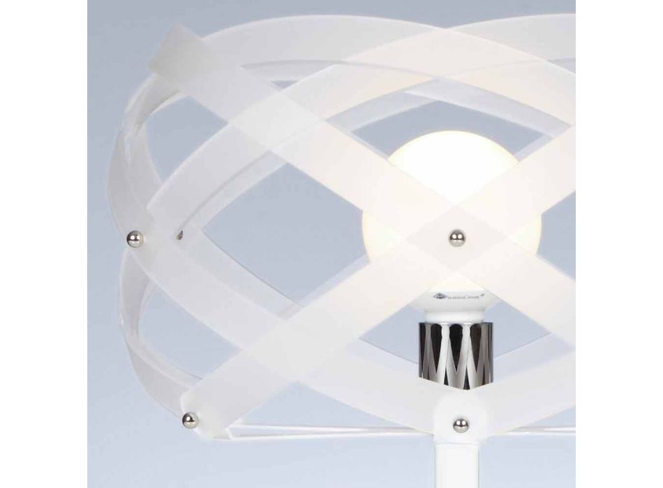 Tischlampe aus satiniertem weißem Methacrylat Durchmesser 40 cm Vanna Viadurini