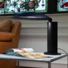 Tischlampe aus Chrom oder schwarzem Metall mit LED Made in Italy - Orlando Viadurini
