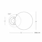 Tischlampe aus Chrom oder schwarzem Metall mit LED Made in Italy - Orlando Viadurini