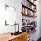 Tischlampe aus Messing und Harz mit Marmorsockel Made in Italy - Quizza Viadurini