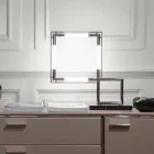 Tischlampe aus Messing und Harz mit Marmorsockel Made in Italy - Quizza Viadurini