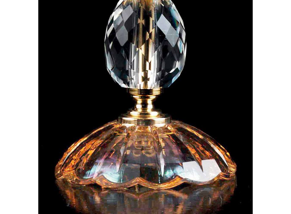 Tischlampe aus Glas und Kristall Belle, hergestellt in Italien Viadurini