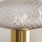 Hergestellt in Italien Tischlampe aus grauem Glas – Lucciola Viadurini