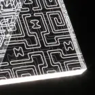 Tischlampe Led Kristall Acryl Gefaltet Laser Dekor - Possett Viadurini