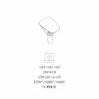 Moderne Tischlampe aus Harz und weißer Baumwolle Made in Italy - Fiera Viadurini