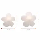 Modernes Design Blumentisch oder Stehlampe aus weißem Kunststoff - Fiorestar Viadurini