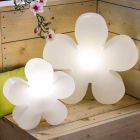 Modernes Design Blumentisch oder Stehlampe aus weißem Kunststoff - Fiorestar Viadurini