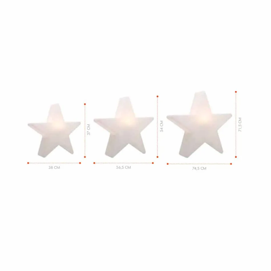 Polyethylen Solar oder LED Star Design Tischlampe - Ringostar Viadurini