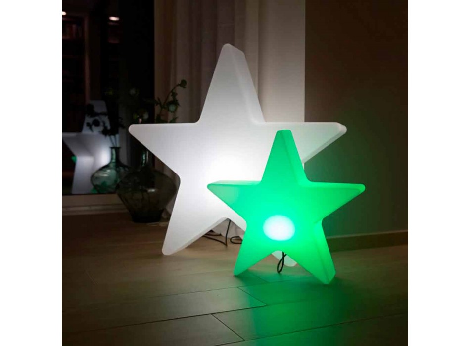 Polyethylen Solar oder LED Star Design Tischlampe - Ringostar Viadurini