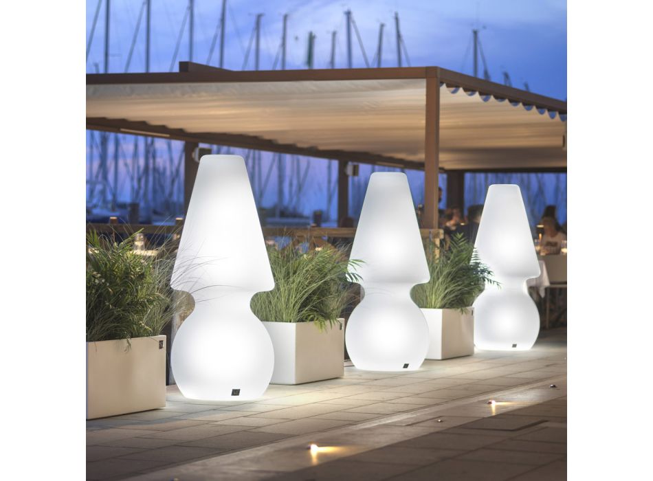 Led Stehlampe aus weißem Polyethylen Made in Italy - Alvarez Viadurini