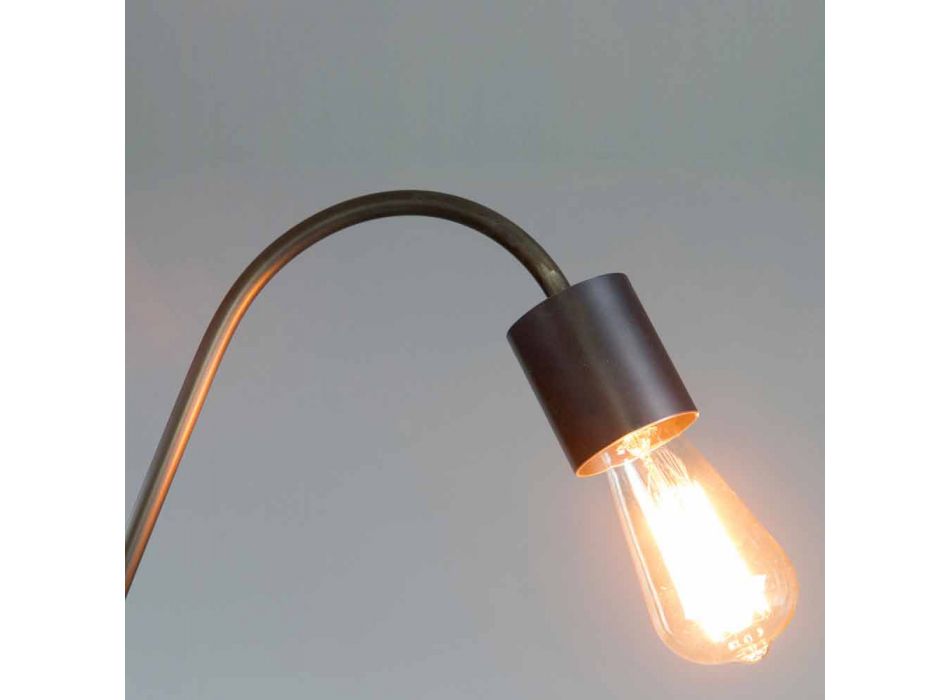 Artisan Design Stehlampe aus schwarzem Eisen Made in Italy - Curva Viadurini