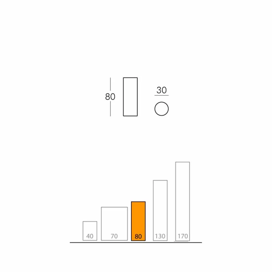 Fluo zylindrische Stehleuchte aus Italien Viadurini