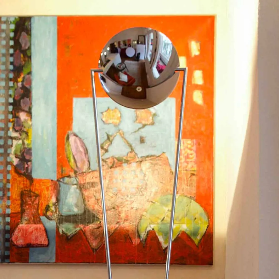 Stehlampe mit Metallstruktur und integrierter LED Made in Italy - Rione Viadurini