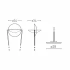 Stehlampe mit Metallstruktur und integrierter LED Made in Italy - Rione Viadurini